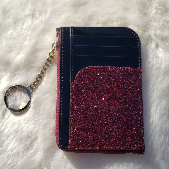 ♠️NWT♠️KATE SPADE BLACK CHERRY GLITTER WALLET - Picture 4 of 6